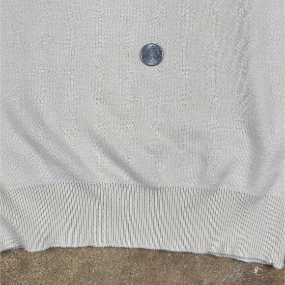 Vintage Robert Bruce Sweater Vest Men’s M Natural V-Neck 100% Orlon Acrylic‎ USA - Picture 2 of 8